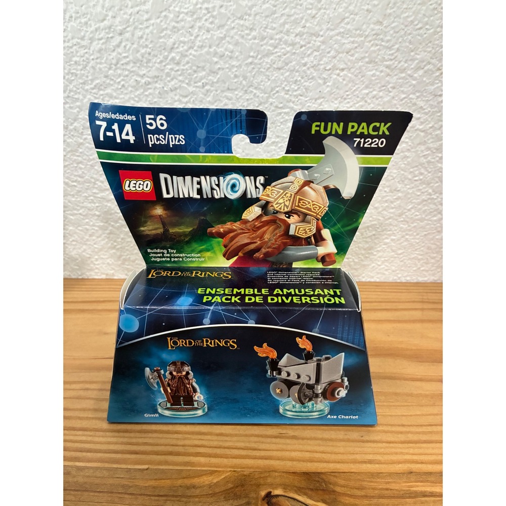 LEGO Dimensions Lord of the Rings Gimli Fun Pack 71220 3-in-1 Axe Chariot New